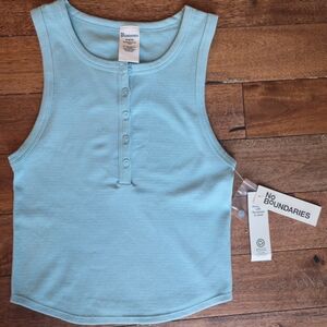No Boundaries Light Blue Crop Top